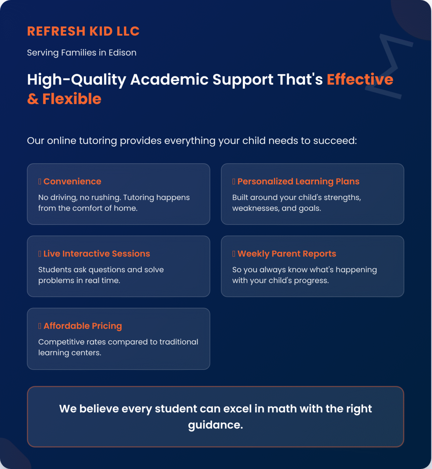 Why Choose Online Math Tutoring in Edison, New Jersey?